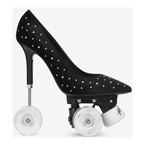 ysl roller skates heels|YSL roller skate shoes.